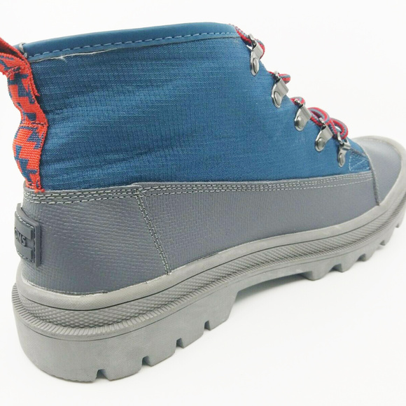 Toms Mens Cordova Boots Blue Red Waterproof - Picture 6 of 8